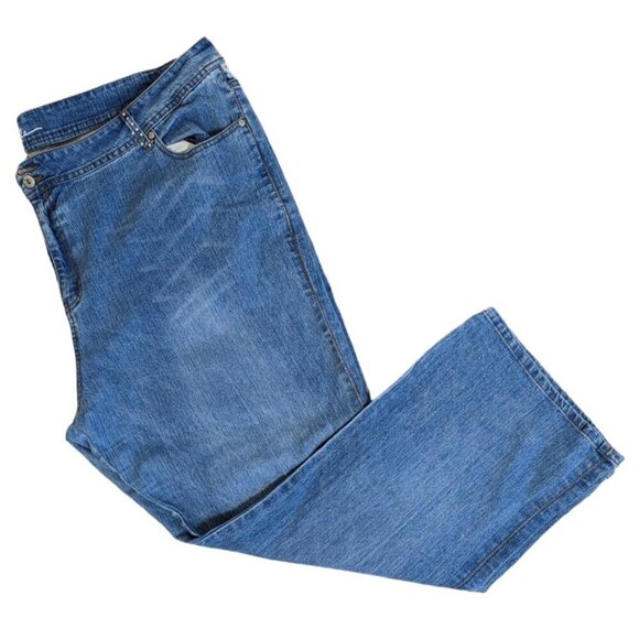 Jamie Nicole Medium Wash Camo Rhinestone Embellished Blue Jeans - Picture 4 of 5